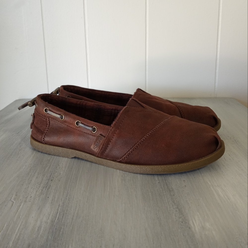 Bobs From Skechers Chill Luxe Buttoned Up Shoes Flats Loafers Women's Size 9